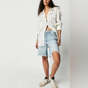 Free People We The Free Izzy Cargo Double Cloth Buttondown